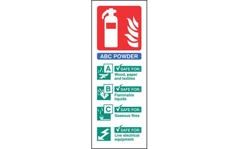 Dry Powder Extinguisher Identification  - Pack 10