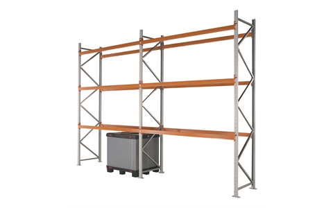 Apex Pallet Racking Starter & Extension Bays - 2 Beam levels per bay - 12 pallet spaces - H3000mm x D1100mm x W2300mm - Bay capacity of 8000kg with 2000kg UDL per pair (beams)