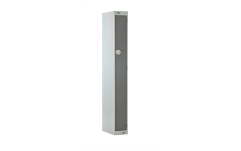 1 Door Slimline Locker 1800h x 225w x 500d mm - CAM Lock - Door Colour - Dark Grey