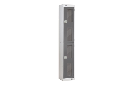 2 Door Insight Locker 1800h x 300w x 300d mm - CAM Lock - Door Colour Dark Grey