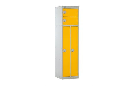 2 Person Locker 1800h x 450w x 450d mm -Yellow - CAM Lock