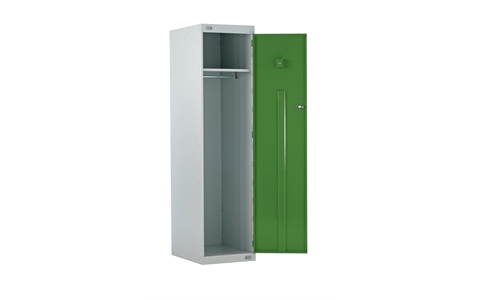 Police Locker with CS Canister Holder - 1800h x 450w x 600d mm - CAM Lock - Door Colour - Green