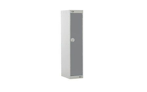 1 Door Three Quarter Height Locker - 1382h x 300w x 450d mm - CAM Lock - Door Colour Dark Grey