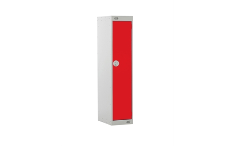 1 Door Three Quarter Height Locker - 1382h x 450w x 450d mm - CAM Lock - Door Colour Red
