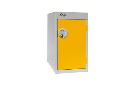 Quarto Lockers 511h x 300w x 300d mm - CAM Lock - Door Colour Yellow
