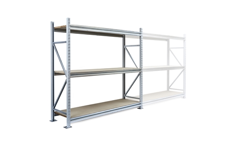 Apex Longspan 200 Series Starter Bay - H1800mm x W1500mm x D450mm - 200kg Shelf Load UDL - with 3 Shelves