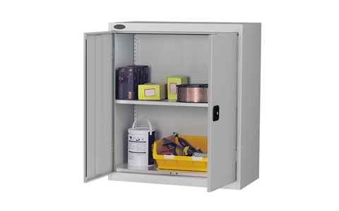 Low cupboard - C/W 1 No. shelf - Silver Grey Body/Silver Grey Doors - H1015mm x W915 x D460