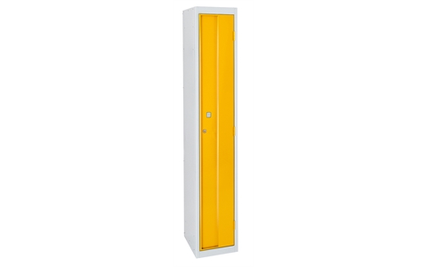 1 Door Heavy Duty Locker 1800h x 300w x 450d mm -  Door Colour Yellow - ASSA Deadlock